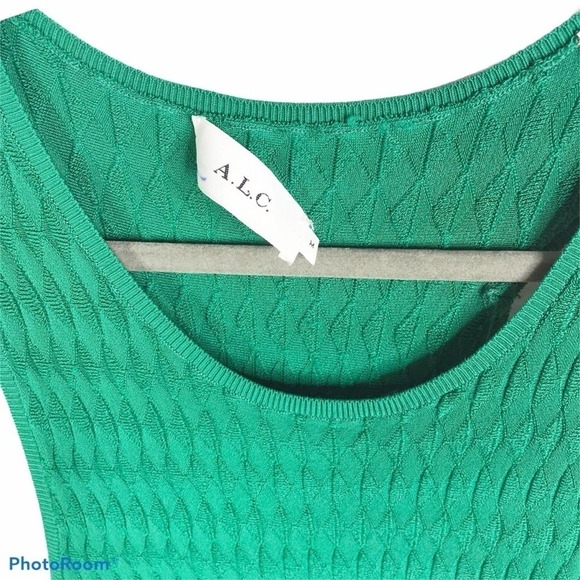 ALC Leonardo flares knit sweater dress emerald - Picture 9 of 9